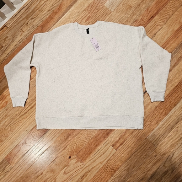 Oversized PulloverSweatshirt, Heather Gray, XXL, NWT - Picture 4 of 7